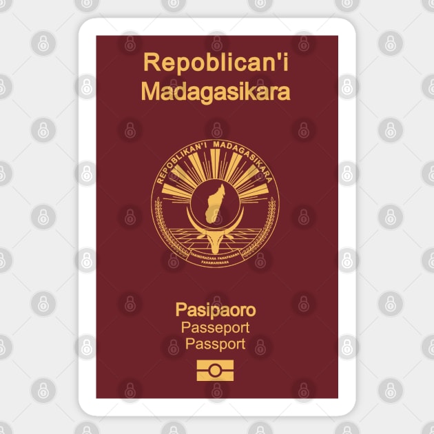 Madagascar passport Magnet by Travellers